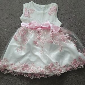 Elegant Pink Floral Kids Dress